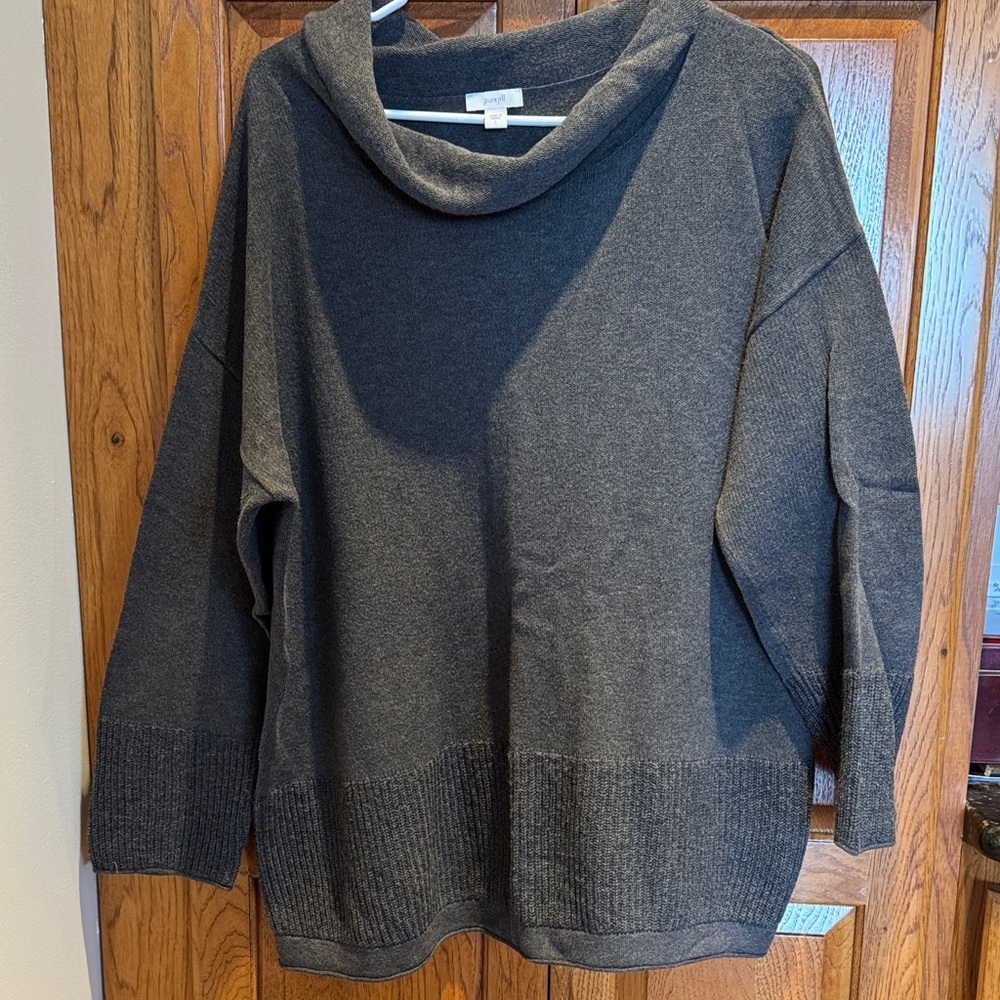 Charcoal Cowl Neck Women's Sweater